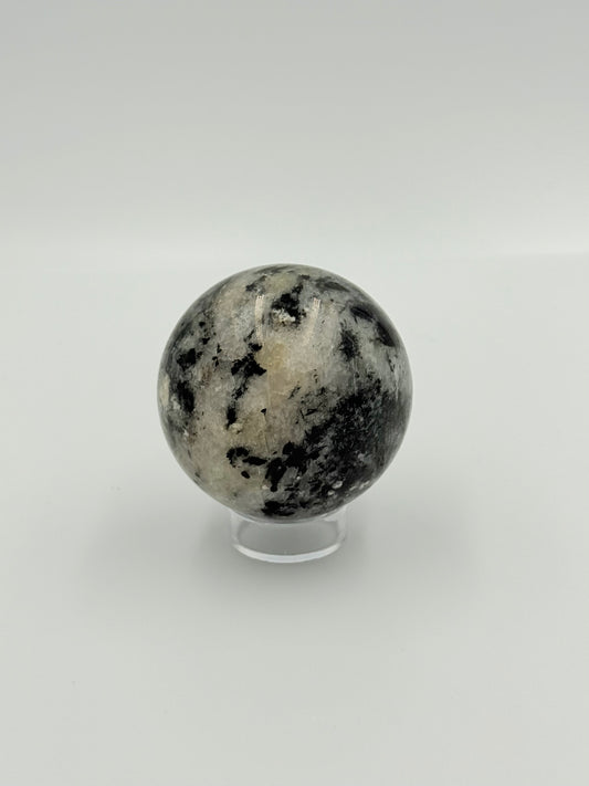 Black Tourmaline and Quartz Sphere