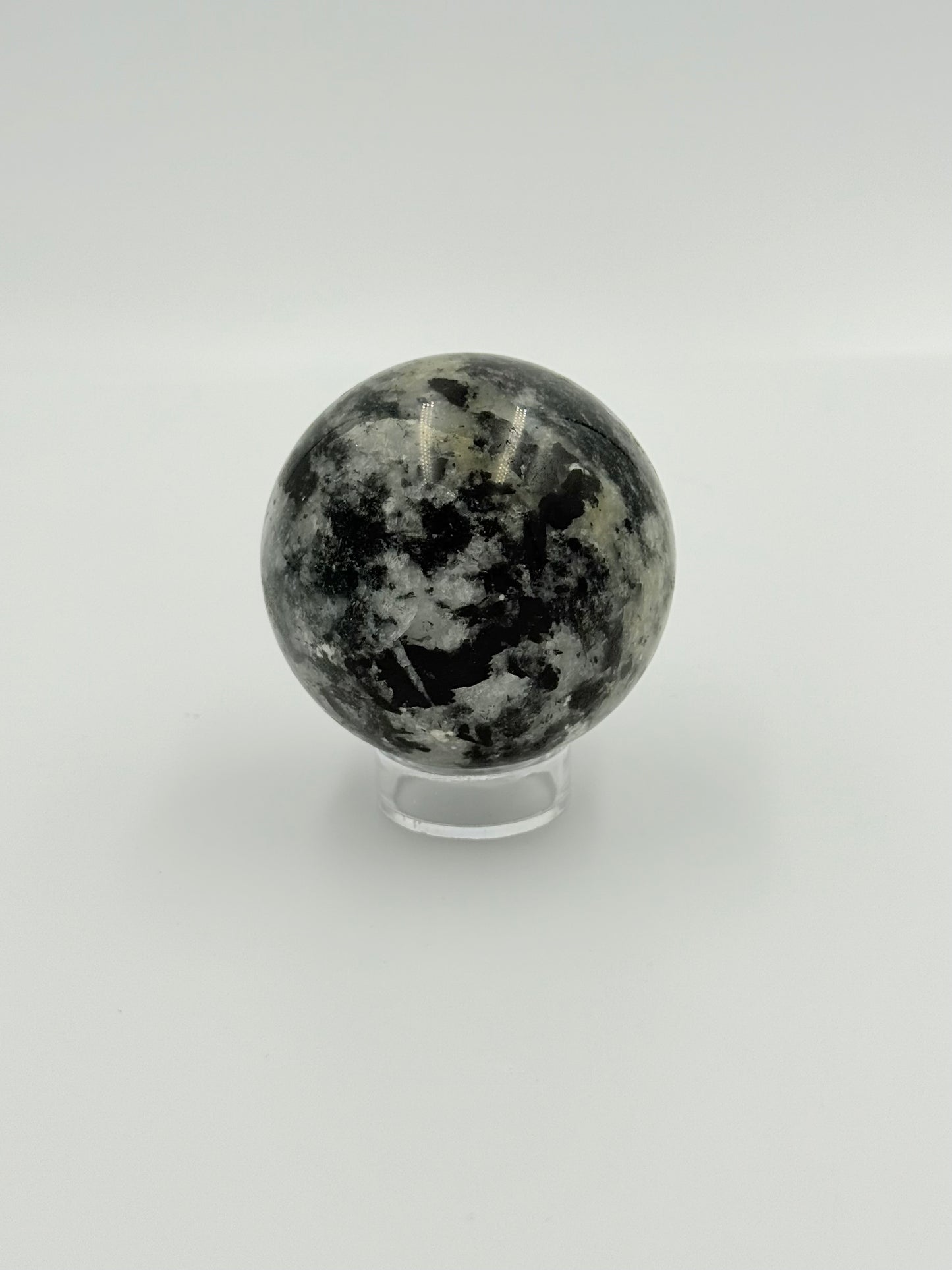Black Tourmaline and Quartz Sphere