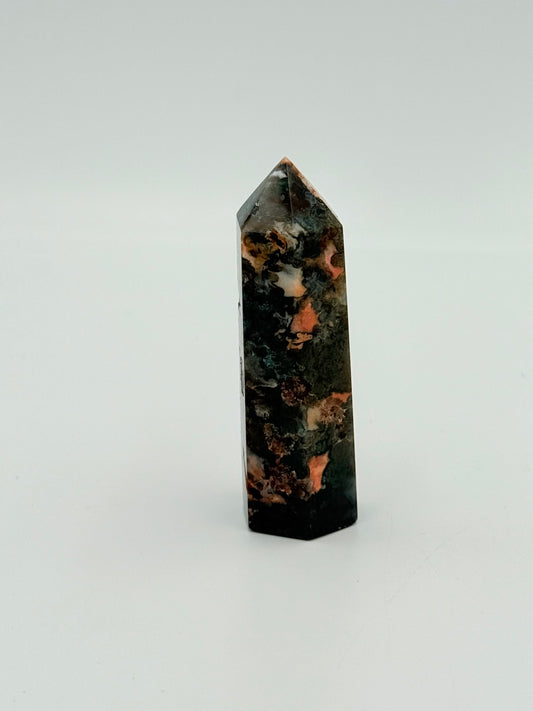 Carnelian in Moss Agate Tower