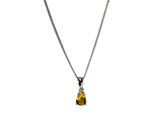 Citrine Pendant Necklace