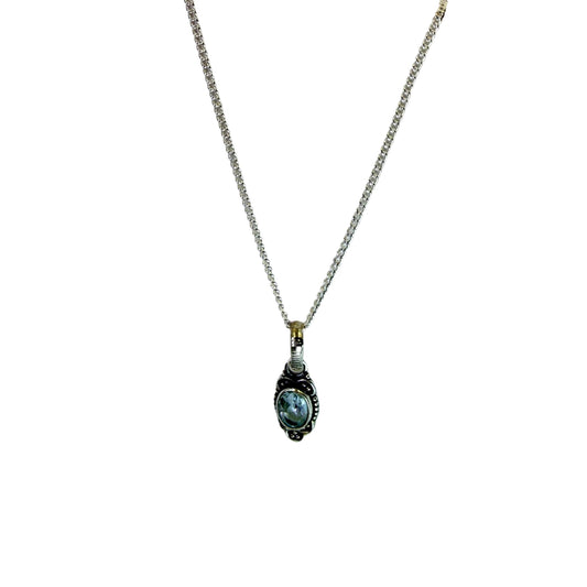 Blue Topaz Pendant Necklace