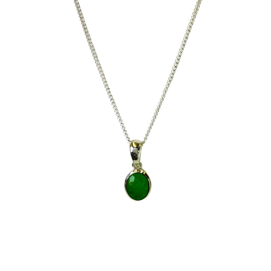 Green Jade (Jadeite) Pendant Necklace