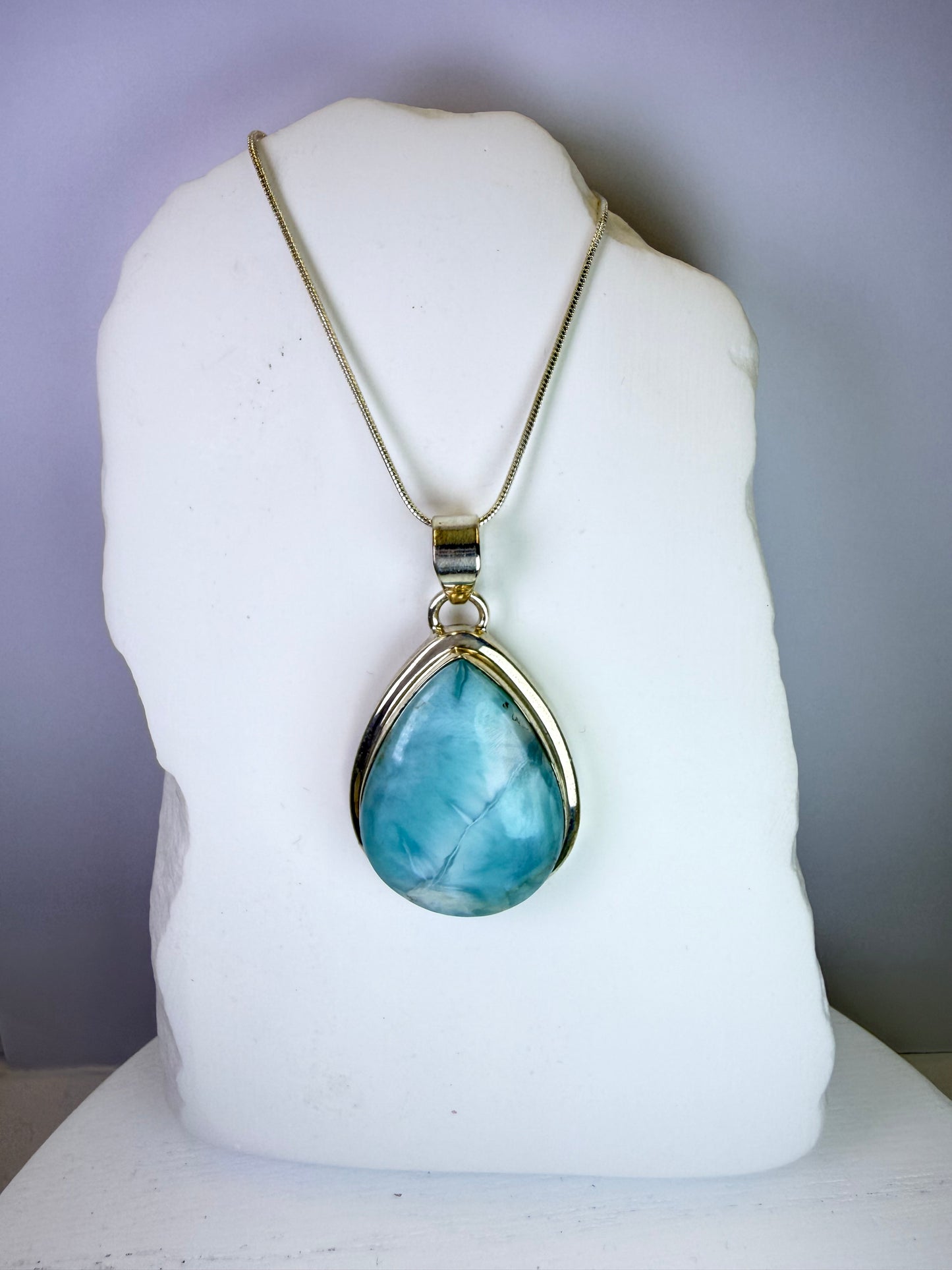 Larimar Large Pendant Necklace