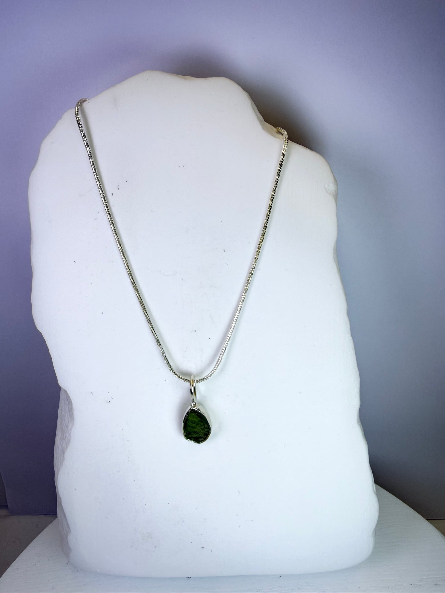 Moldavite Pendant Necklace