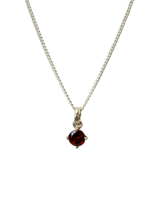 Garnet Pendant Necklace