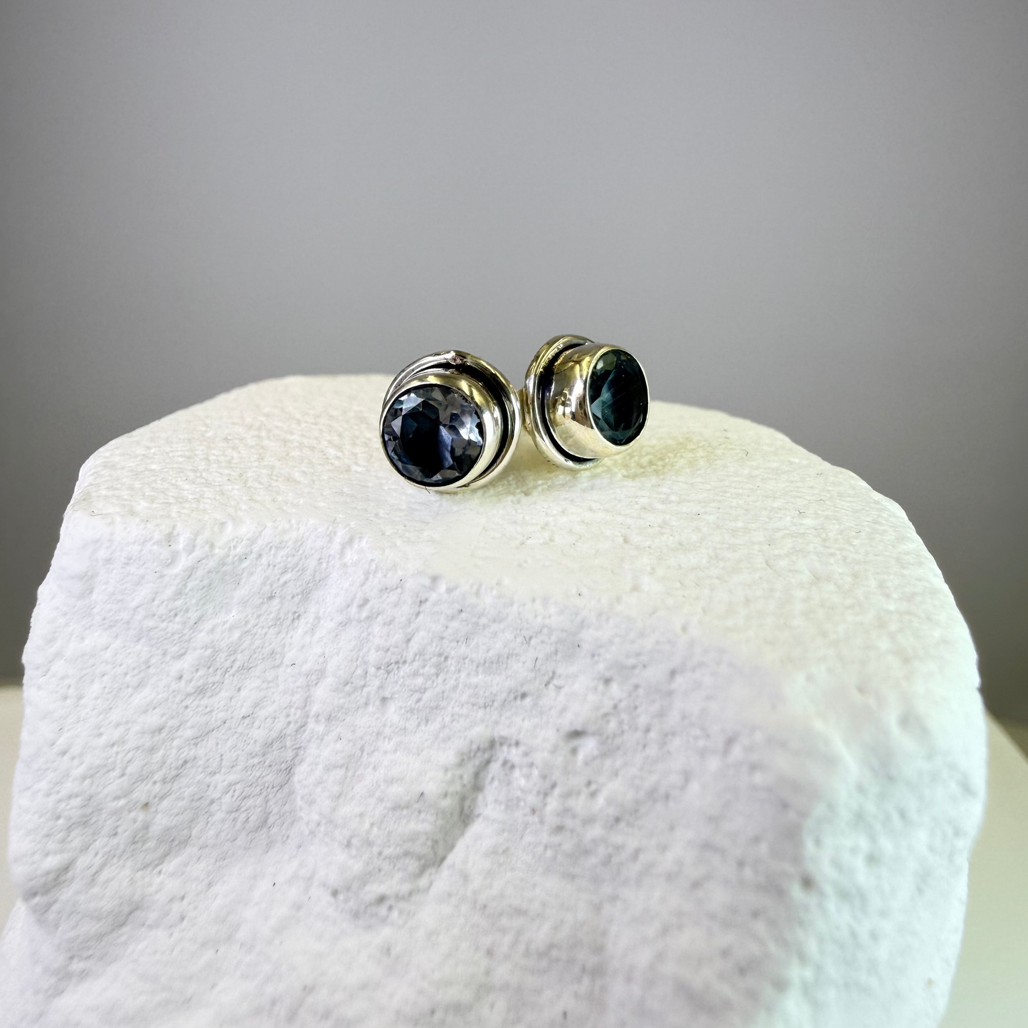 Amy - Blue Topaz Studs