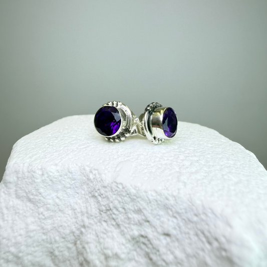 Abbie - Amethyst Studs