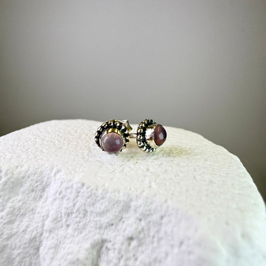 Holly - Rose Quartz Studs