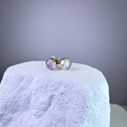 Jess - Rose Quartz Studs