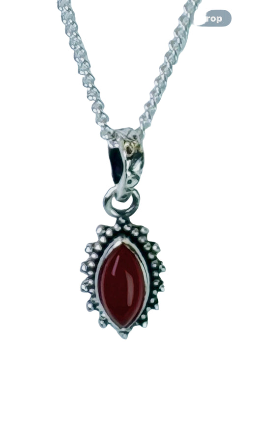 Carnelian Pendant Necklace