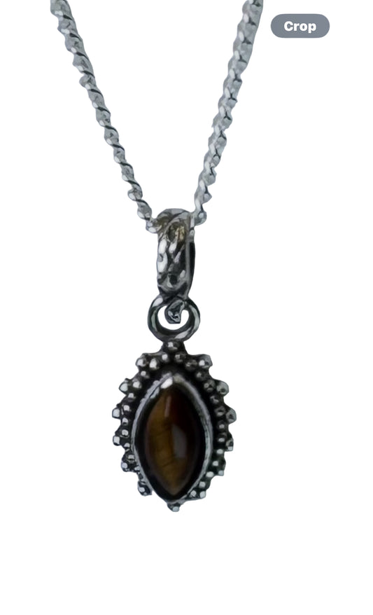 Tiger's Eye Pendant Necklace