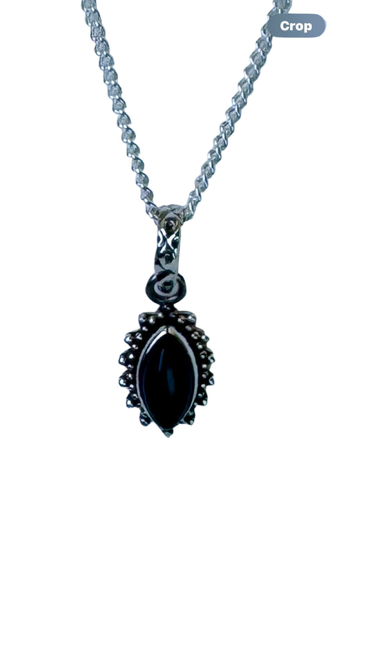 Black Tourmaline Pendant Necklace