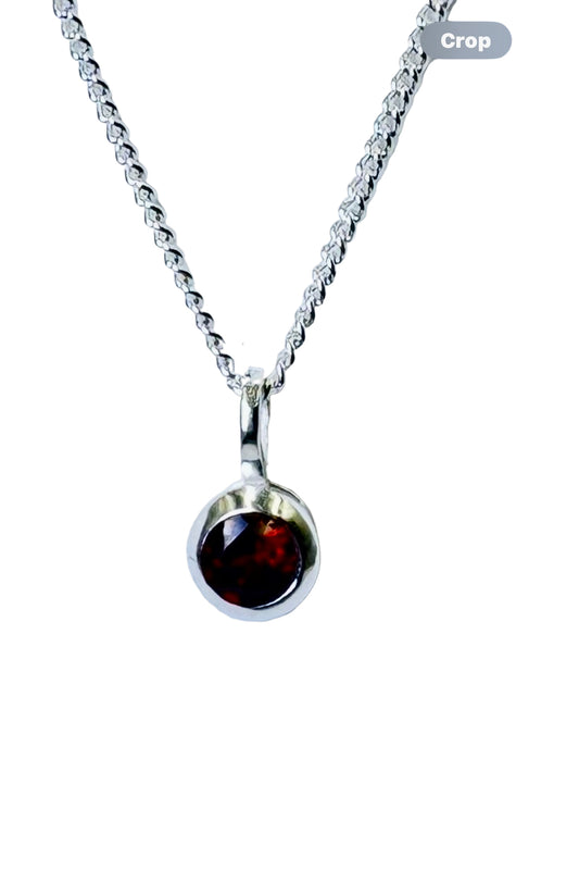 Garnet Pendant Necklace