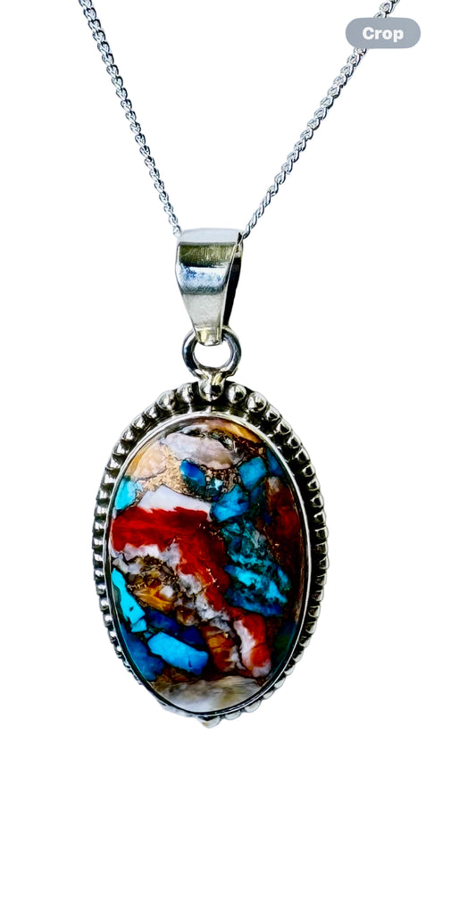 Oyster Turquoise Pendant Necklace