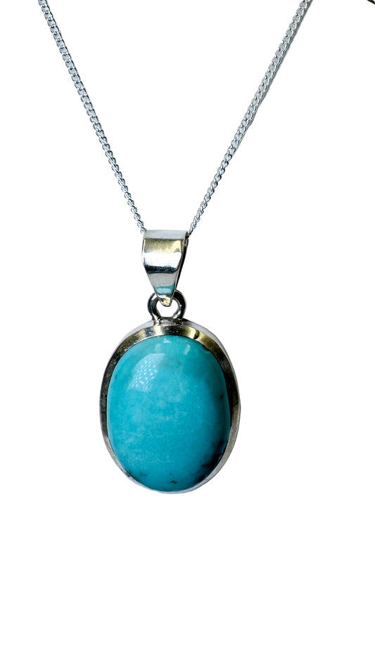 Kingman Turquoise Pendant Necklace