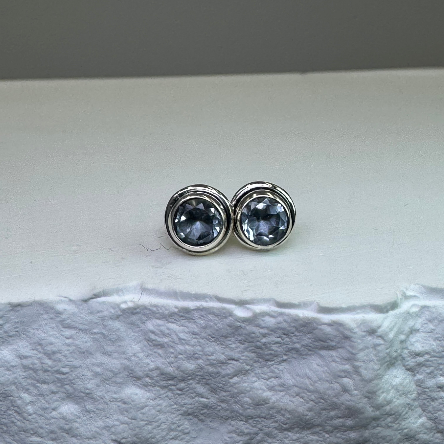 Amy - Blue Topaz Studs