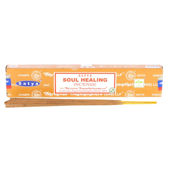Soul Healing Incense Sticks by Satya (Box of 12 individual packs)