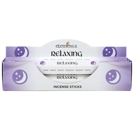 Elements Relaxing Incense Sticks (Box of 6 individual packs)