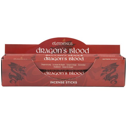 Elements Dragon's Blood Incense Sticks (Box of 12 individual packs)