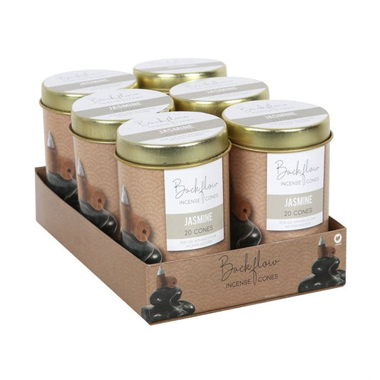 Elements Jasmine Jumbo Backflow Cones (Box of 6 individual tins)