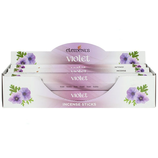 Elements Violet Incense Sticks (Box of 6 individual packs)