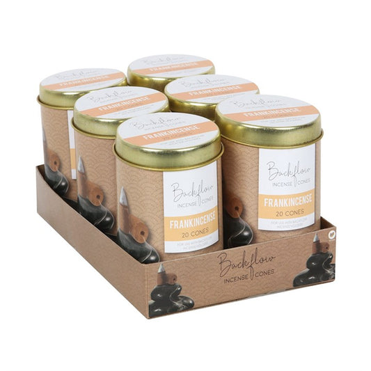 Elements Frankincense Jumbo Backflow Cones (box of 6 individual tins)