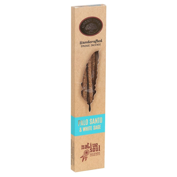 Palo Santo & White Sage Smudge Incense Sticks (Box of 12 individual packs)