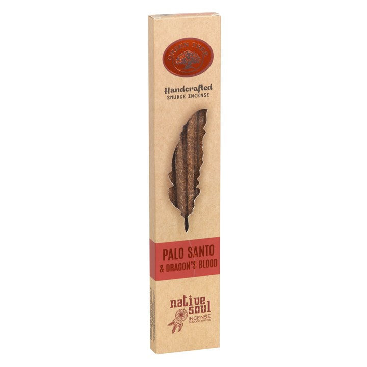 Palo Santo and Dragon's Blood Smudge Incense Sticks (Box of 12 individual packs)