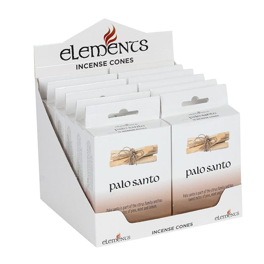 Elements Palo Santo Incense Cones (Box of 12 individual packs)