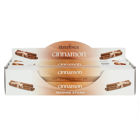 Elements Cinnamon Incense Sticks (Box of 6 individual packs)