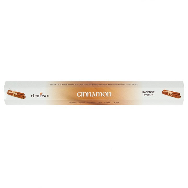 Elements Cinnamon Incense Sticks (Box of 6 individual packs)
