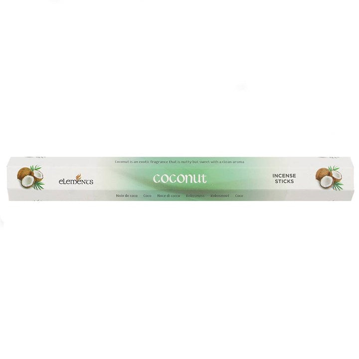 Elements Coconut Incense Sticks (Box of 6 individual packs)