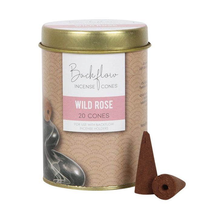 Elements Wild Rose Jumbo Backflow Cones (Box of 6 individual tins)