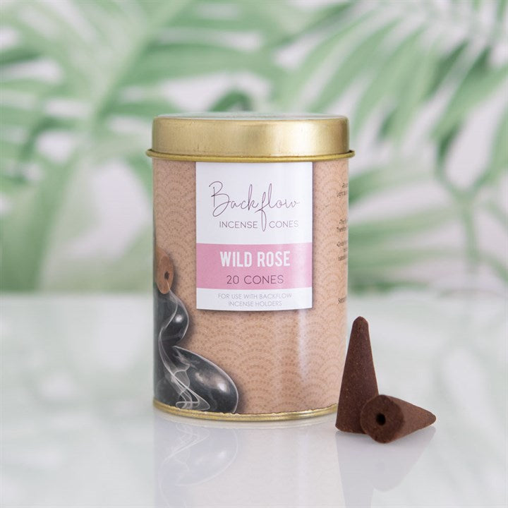 Elements Wild Rose Jumbo Backflow Cones (Box of 6 individual tins)