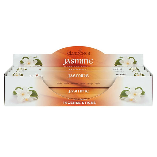 Elements Jasmine Incense Sticks (Box of 6 individual packs)
