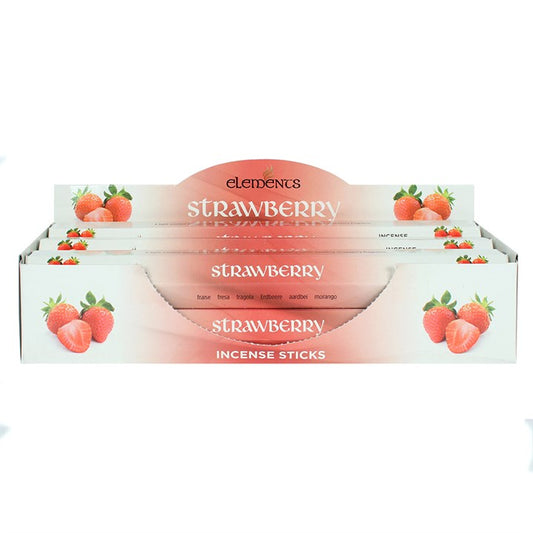 Elements Strawberry Incense Sticks (Box of 6 individual packs)