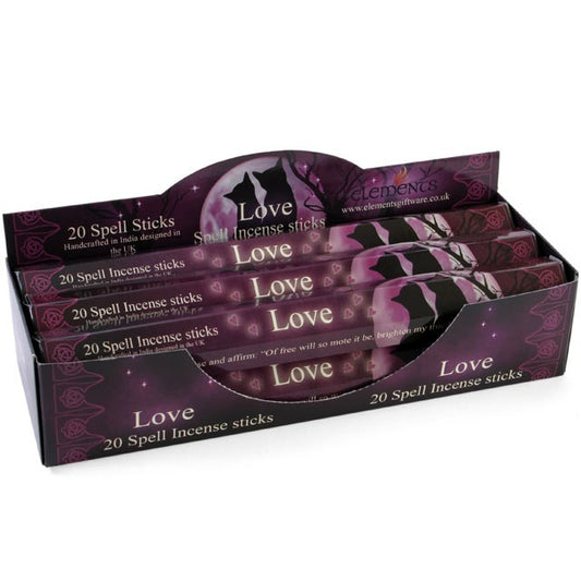 Love Spell Incense Sticks by Lisa Parker (Box of 6 individual packs)