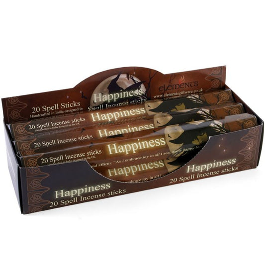 Happiness Spell Incense Sticks by Lisa Parker (Box of 6 individual packs)