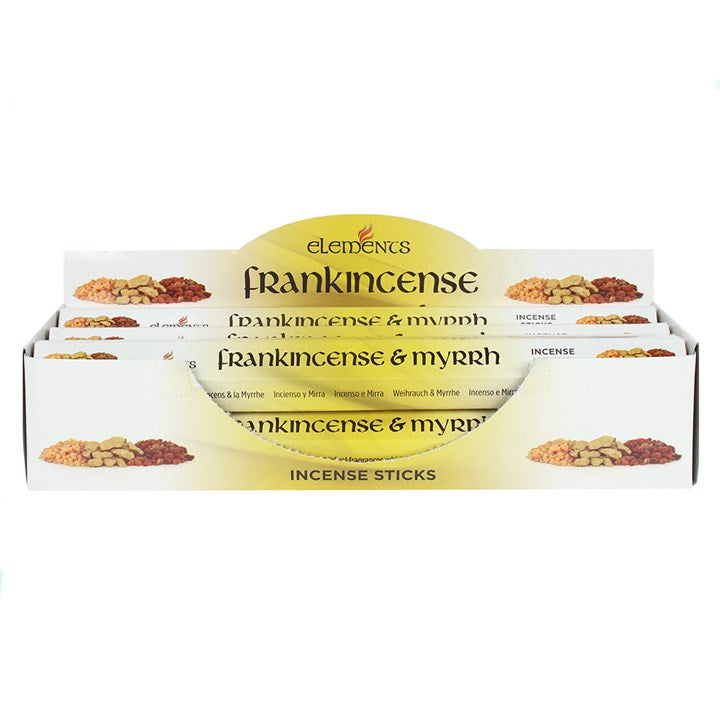 Elements Frankincense and Myrrh Incense Sticks (Box of 6 individual packs)