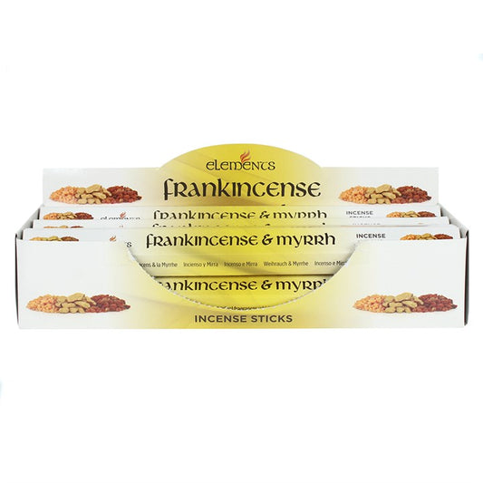 Elements Frankincense and Myrrh Incense Sticks (Box of 6 individual packs)
