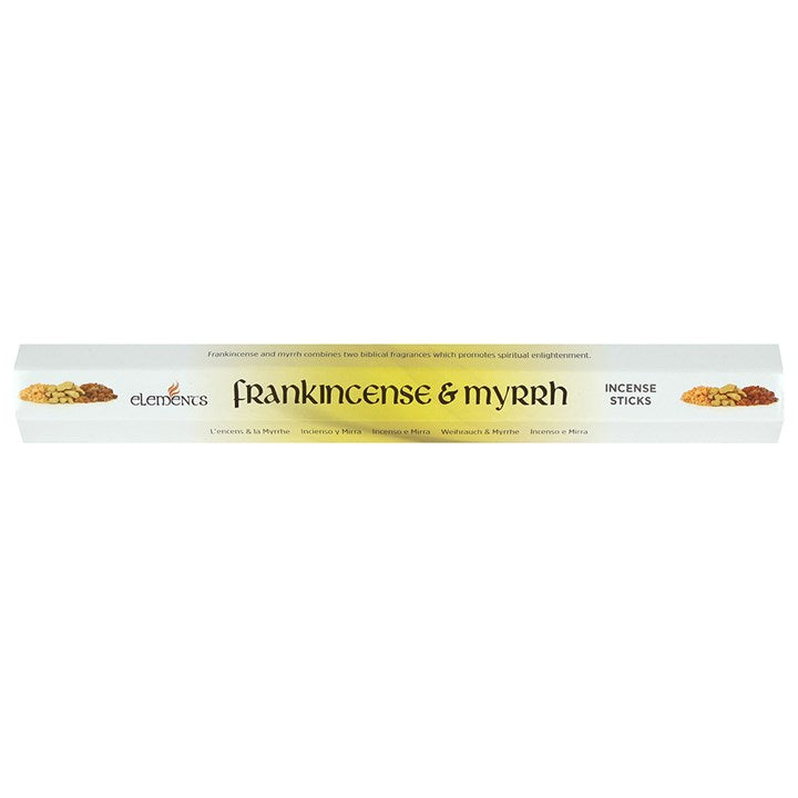 Elements Frankincense and Myrrh Incense Sticks (Box of 6 individual packs)