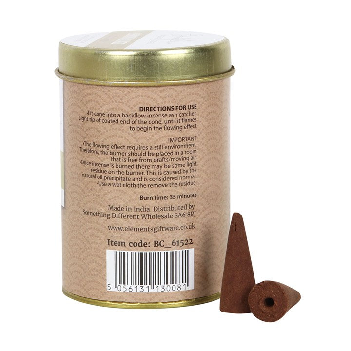 Elements Lemon Grass Jumbo Backflow Cones (Box of 6 individual tins)