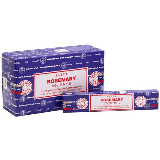 Rosemary Incense Sticks by Satya (Box of 12 individual packs)