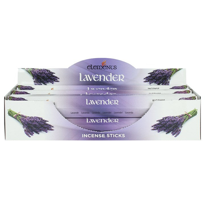 Elements Lavender Incense Sticks (Box of 6 individual packs)