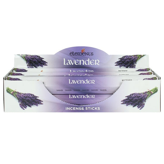 Elements Lavender Incense Sticks (Box of 6 individual packs)