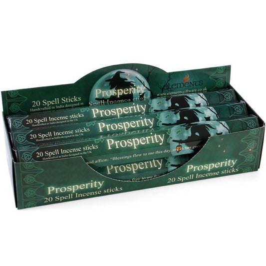 Prosperity Spell Incense Sticks by Lisa Parker (Box of 6 individual packs)