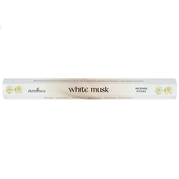 Packets of Elements White Musk Incense Sticks (Box of 6 individual packs)
