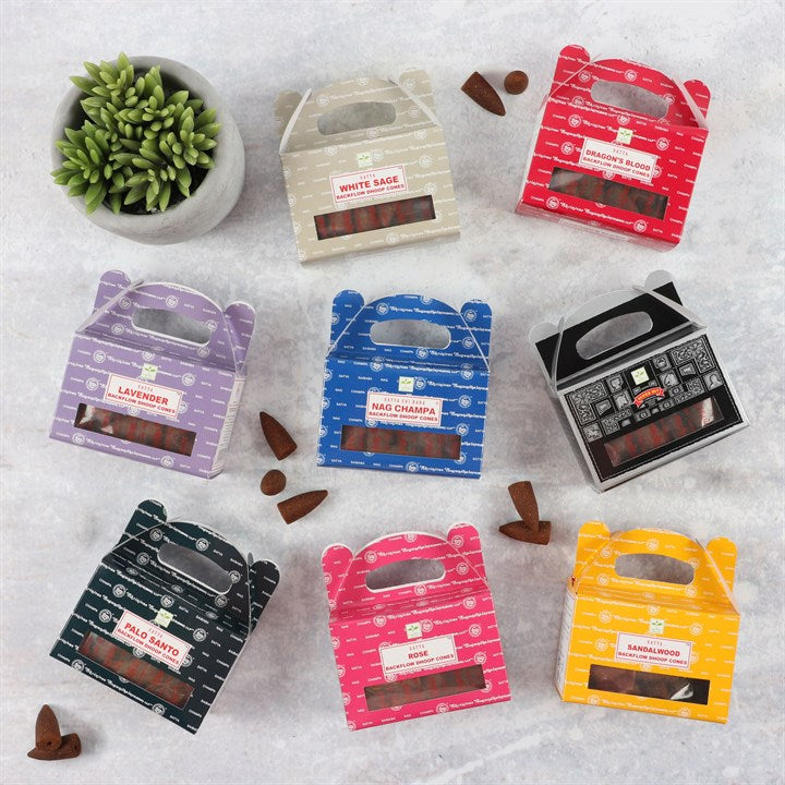 Palo Santo Backflow Dhoop Cones by Satya (Box of 6 individual packs)
