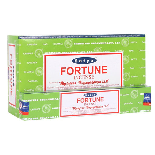 Fortune Incense Sticks by Satya (Box of 12 individual packs)