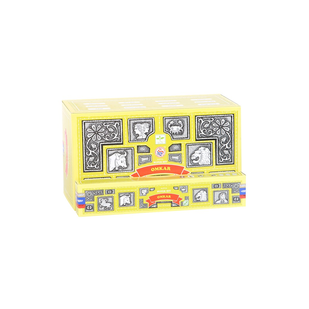 Set of 12 Satya Superhit Omkar Incense 15g